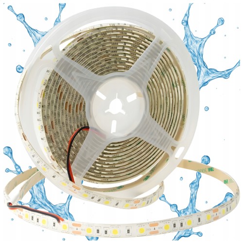 Taśma LED 12V Do Łazienki 72W IP63 Biała Neutralna 4000K 5m Szczelny Pasek