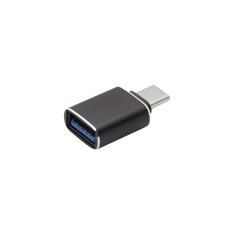 Przejściówka Adapter USB-C USB-A Czarna Mini Do Ładowarki Laptopa A - C