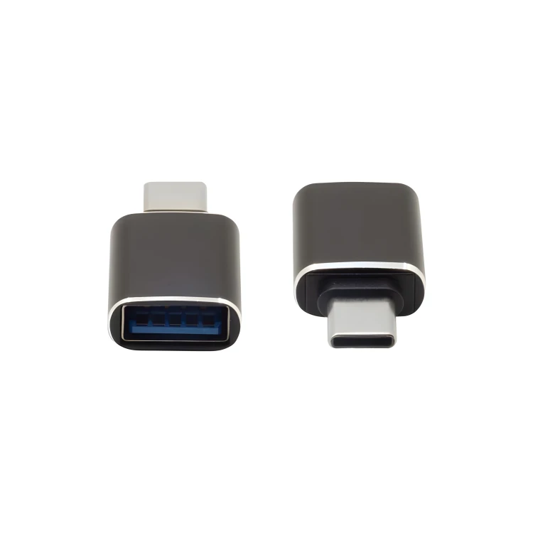 Przejściówka Adapter USB-C USB-A Czarna Mini Do Ładowarki Laptopa A - C