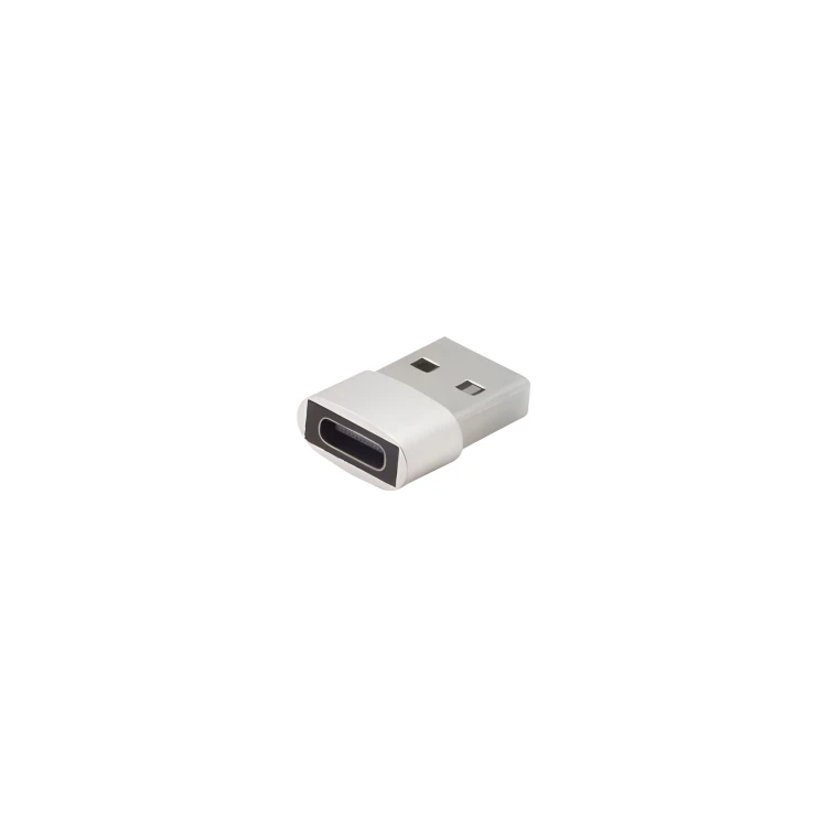 Przejściówka Adapter USB-A USB-C Srebrna Mini Do Ładowarki Laptopa A - C