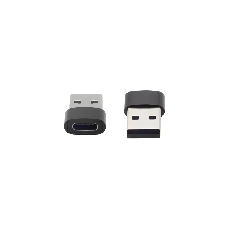 Przejściówka Adapter USB-A USB-C Czarna Mini Do Ładowarki Laptopa A - C