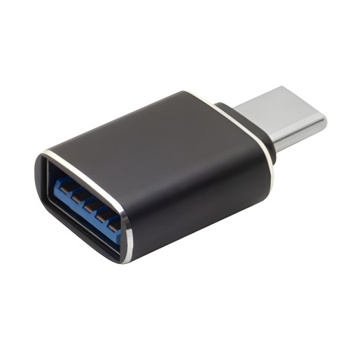 Przejściówka Adapter USB-C USB-A Czarna Mini Do Ładowarki Laptopa A - C