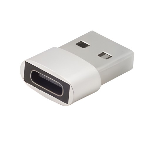 Przejściówka Adapter USB-A USB-C Srebrna Mini Do Ładowarki Laptopa A - C