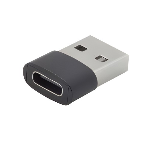 Przejściówka Adapter USB-A USB-C Czarna Mini Do Ładowarki Laptopa A - C
