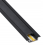 Profil Aluminiowy Podtynkowy do Taśm LED Czarny + Klosz Czarny Zaślepki 2m
