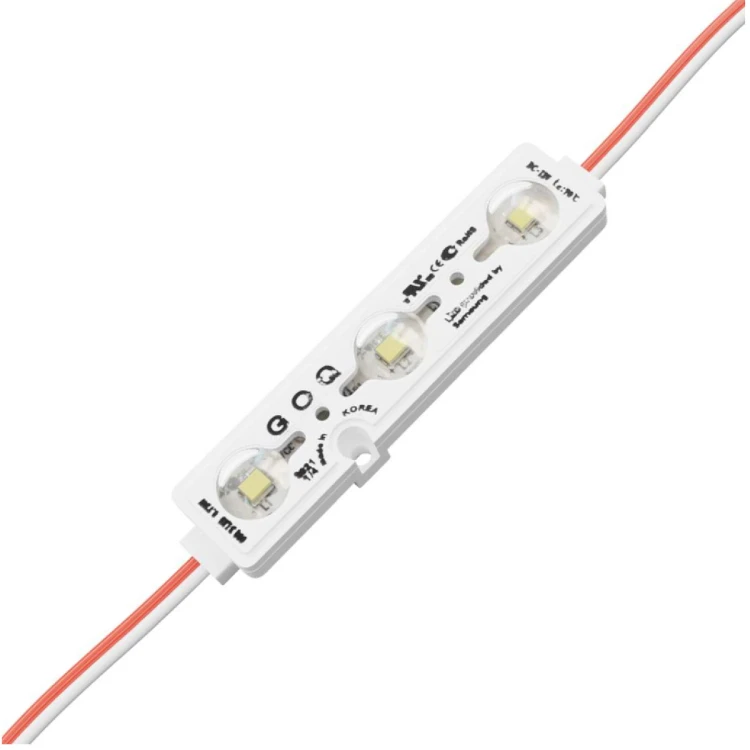 MODUŁ LED 12V 3x2835 SMD ZEWNĘTRZNY WEWNĘTRZNY IP68 0,72W 6500K SAMSUNG