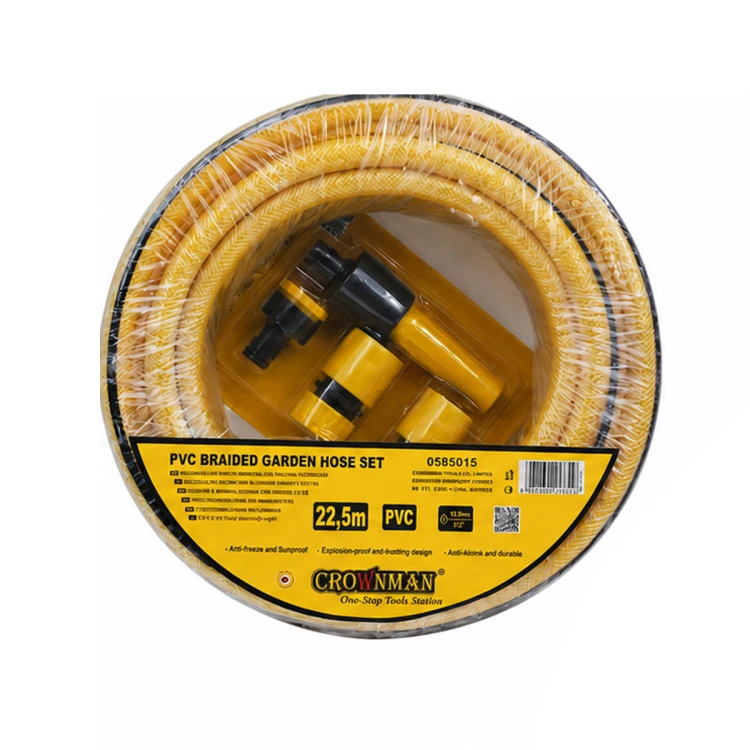 Wąż Ogrodowy 22m 1/2 PVC Z Wzmacnianym Włóknem 1/2 3/4 + Złączki ZESTAW