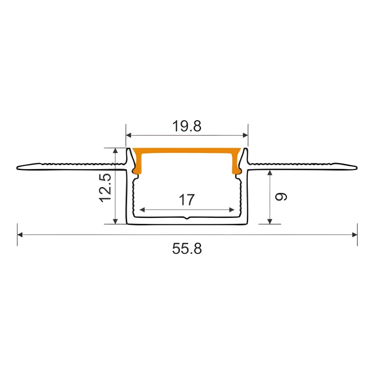 Profil Aluminiowy GK Karton Gips Do Taśm LED Czarny + Klosz Mleczny 2m