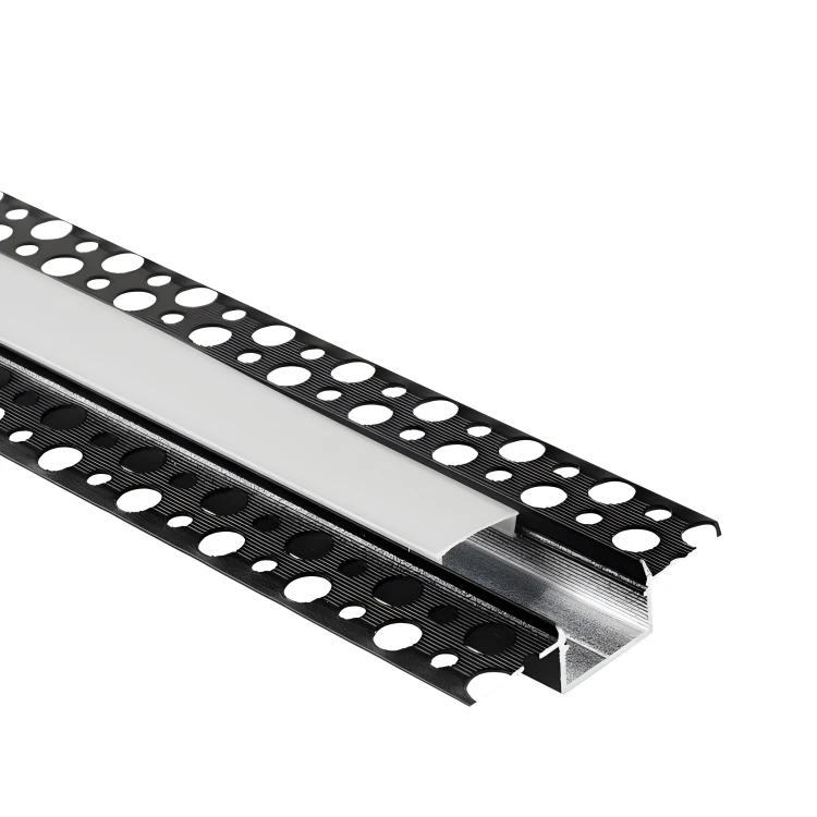 Profil Aluminiowy GK Karton Gips Do Taśm LED Czarny + Klosz Mleczny 2m