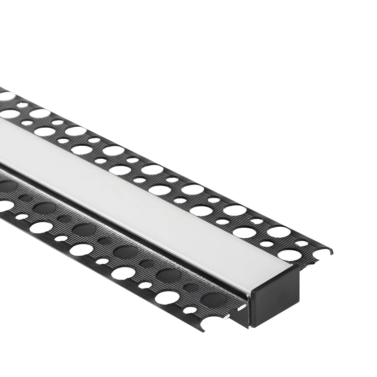 Profil Aluminiowy GK Karton Gips Do Taśm LED Czarny + Klosz Mleczny 2m