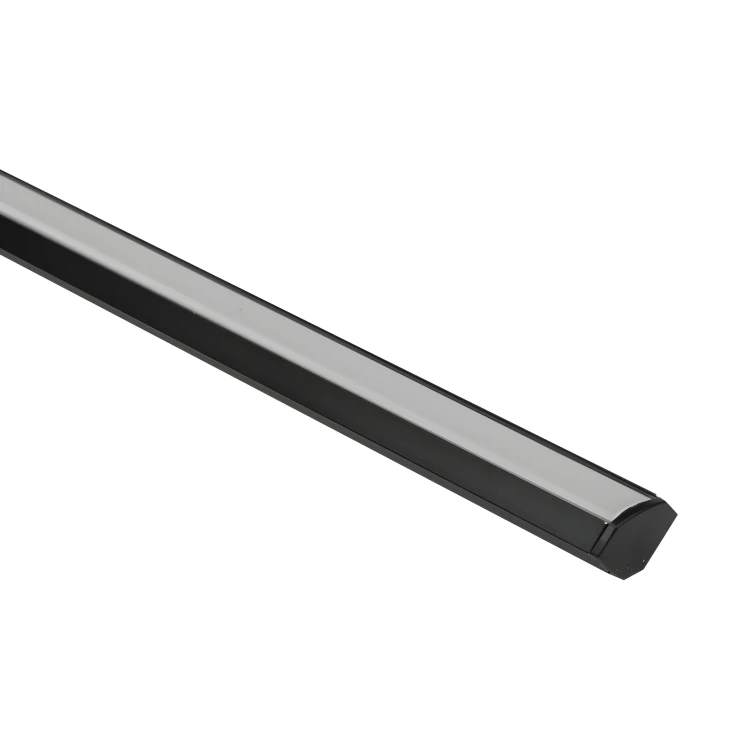 Profil LED Aluminiowy Czarny + Klosz Mleczny 1m Narożny Kątowy Zestaw