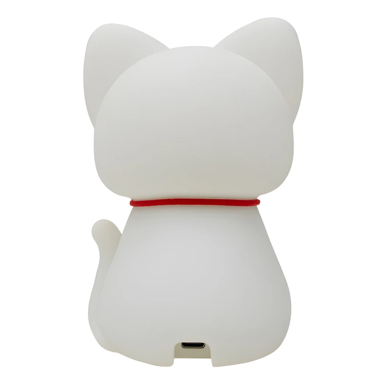 Lampka nocna LED Akumulatorowa Stojąca Uroczy Kotek Kolorowa RGB kabel USB