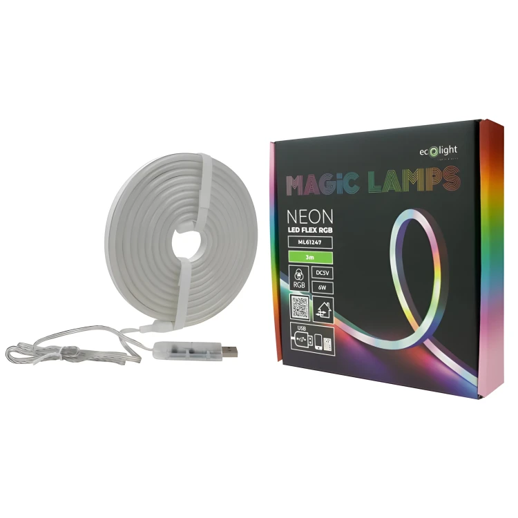 Taśma LED RGB 5m Pilot Aplikacja IP20 5V USB Neon Elastyczny Za Telewizor