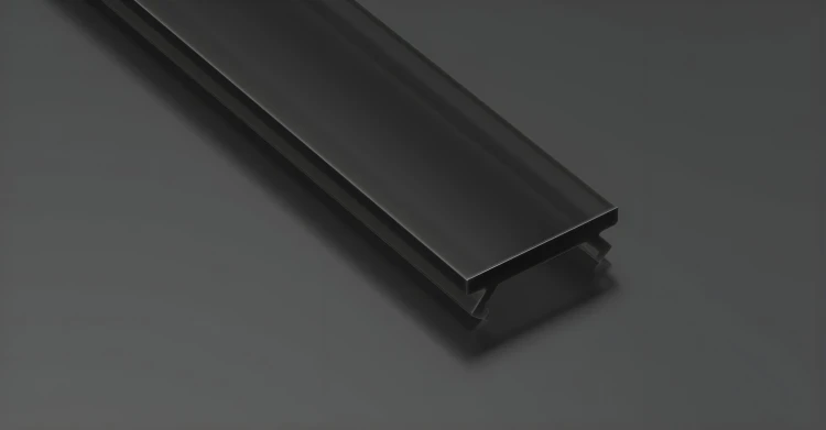 Klosz Czarny Do Profilu Aluminiowego Typ X PMMA 1m Slim Wąskiego Lumines