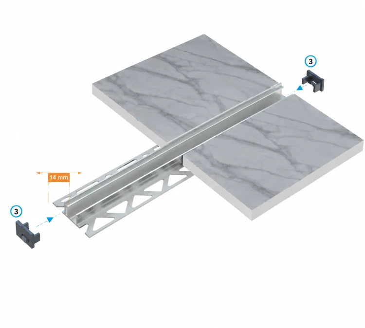 Profil Aluminiowy LED Podtynkowy Do Płytek Glazury Gresu Kamienia 2m IP54