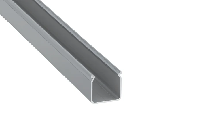 Profil Aluminiowy LED 2m Srebrny Natynkowy Nawierzchniowy Klosz Mrożony Zestaw