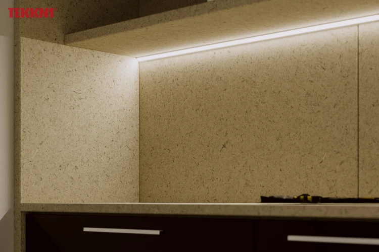 PROFIL ALUMINIOWY DO TAŚMY Srebrny Narożny 2m + Klosz Transparentny Lumines