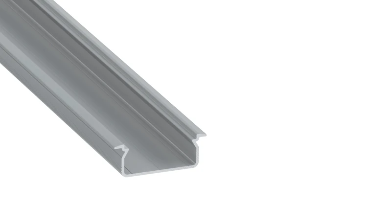 Profil Aluminiowy Do LED Srebrny Wpuszczany + Klosz Mrożony 2m Zestaw