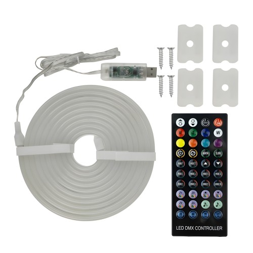 Taśma LED RGB 5m Pilot Aplikacja IP20 5V USB Neon Elastyczny Za Telewizor