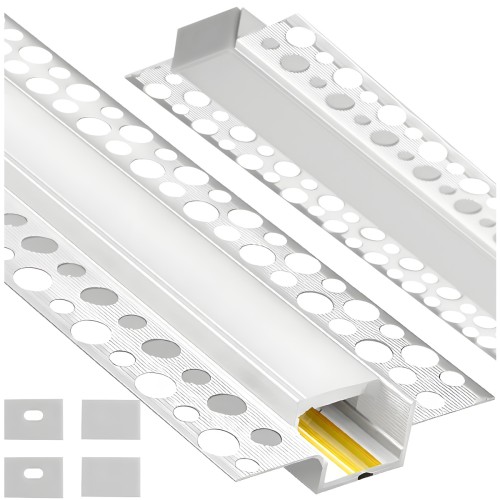 PROFIL Aluminiowy LED 2m Klosz Mrożony Szeroki Do Płyt GK Kartongips 17mm