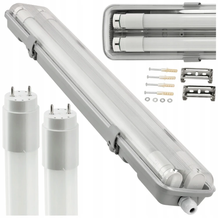 Lampa LED Oprawa Hermetyczna Natynkowa 150cm + Tuby LED 48W Zestaw