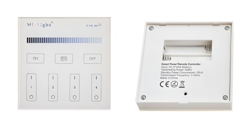 Miboxer Panel Natynkowy RF 2.4G 4 STREFA MONO B1 STREFOWY DO MI-Light