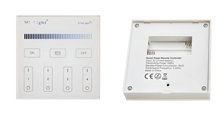 Miboxer Panel Natynkowy RF 2.4G 4 STREFA MONO B1 STREFOWY DO MI-Light