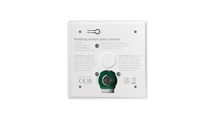 Miboxer Pilot LED Panel Naścienny K1 MONO/CCT Sterowanie Światła 1-Strefowy