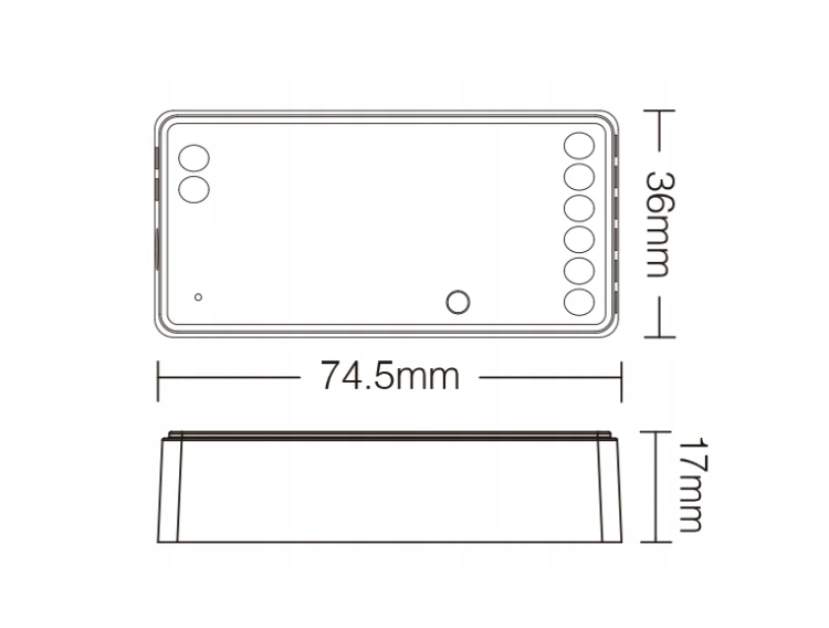 MiBoxer Odbiornik Stefowy 12A RF 2.4G 4 MONO CCT Sterownik 12V 24V FUT035S+