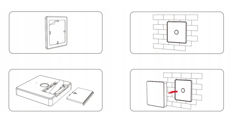 Miboxer Panel Natynkowy RF 2.4G 4 STREFA MONO B1 STREFOWY DO MI-Light