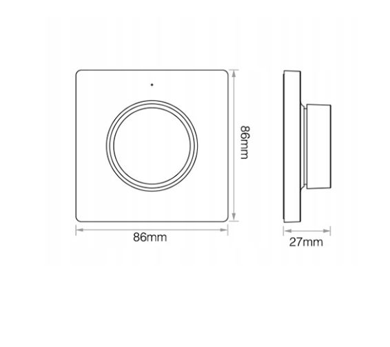 MiBoxer PANEL RF 1 STREFOWY MONO/CCT - Czarny K1