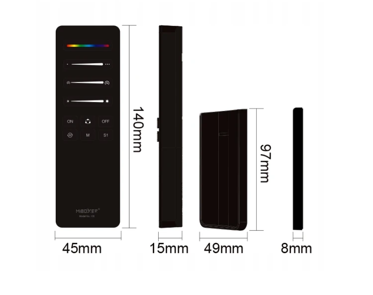 MiBoxer Pilot Do Taśm LED Cyfrowa SPI RGB 2,4GHz C6 MiLight Do Sterowników