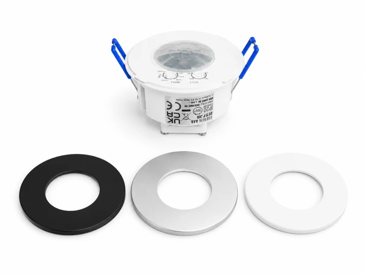 CZUJNIK RUCHU SUFITOWY CZUJKA DO WBUDOWANIA LED 360° ZMIERZCHU PODTYNKOWY