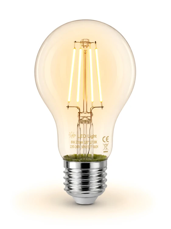 Żarówka LED E27 6W 720lm Filament Edison Retro Ozdobna Do Lamp 2700K Ciepła