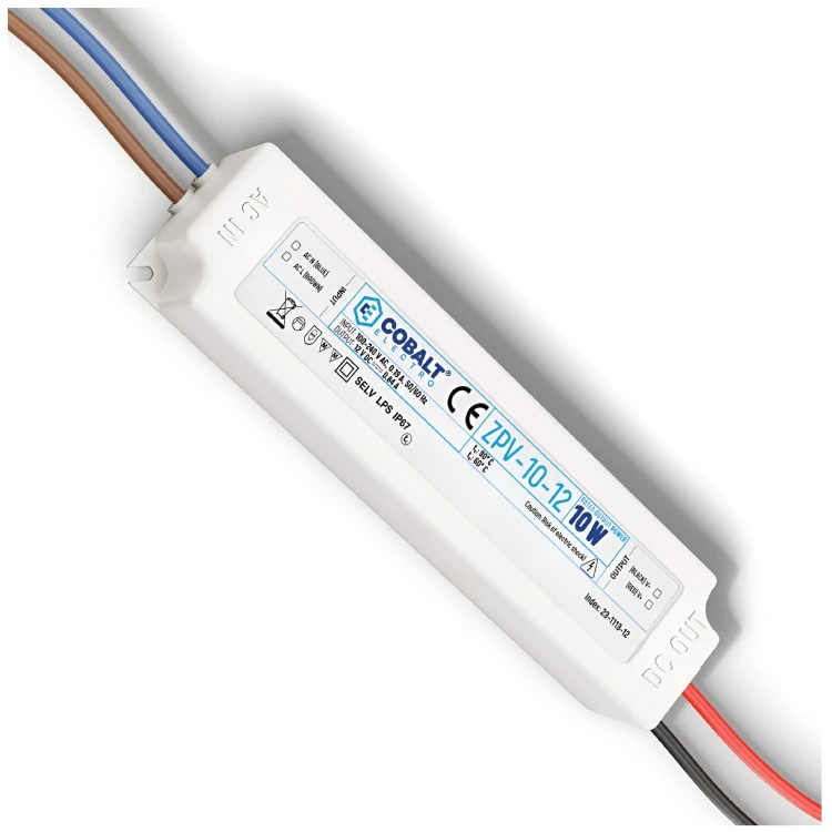 Zasilacz LED Hermetyczny Impulsowy CobaltElectro 12V 10W IP67 Wodoszczelny