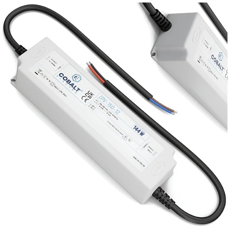Zasilacz LED Hermetyczny Impulsowy CobaltElectro 12V 144W IP67 Wodoszczelny