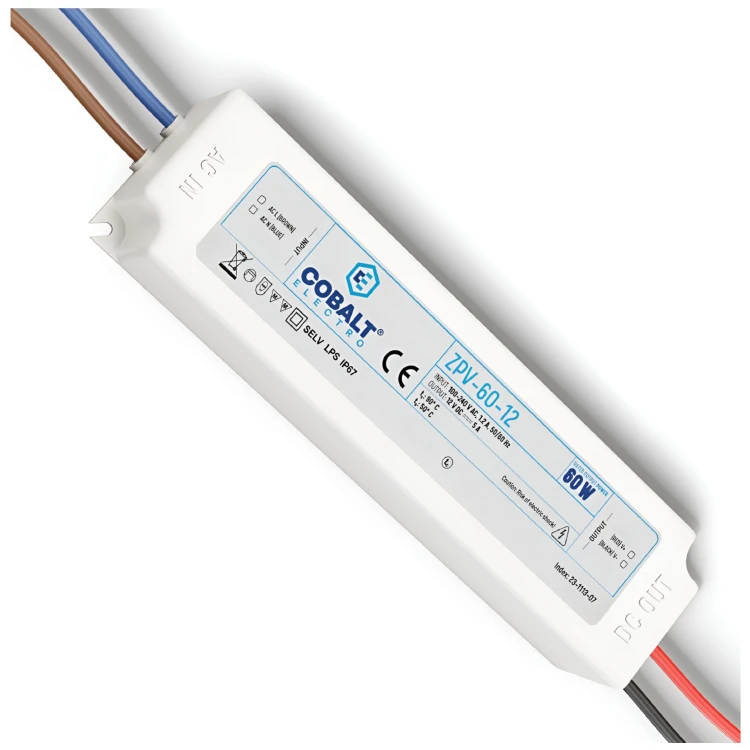 Zasilacz LED Hermetyczny Impulsowy CobaltElectro 12V 60W IP67 Wodoszczelny