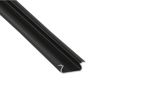 PROFIL Aluminiowy Do Taśma LED Czarny Wpuszczany Klosz Mleczny 2M zestaw