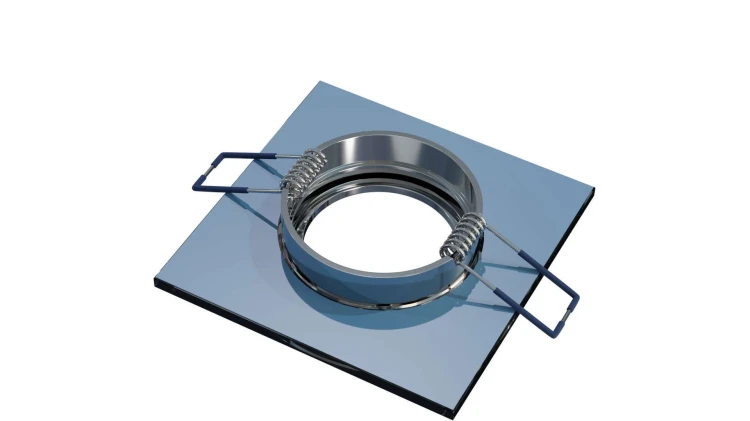 Oprawa Halogenowa Sufitowa LED GU10 MR16 Szklana Kwadrat Czarna Aluminiowa