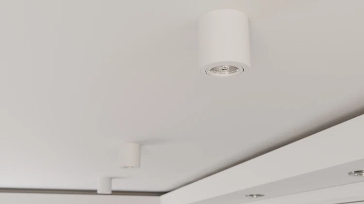 Oprawa Halogenowa Sufitowa Tuba LED GU10 Ruchoma Spot Lampa Natynk Biała