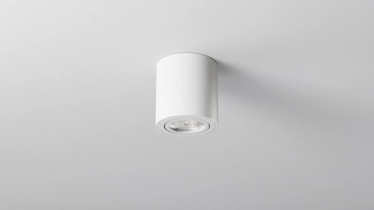 Oprawa Halogenowa Sufitowa Tuba LED GU10 Ruchoma Spot Lampa Natynk Biała