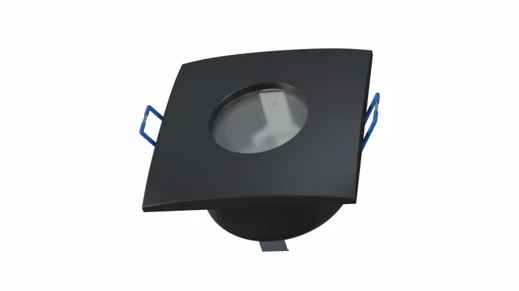 Oprawa Halogenowa Hermetyczna GU10 LED IP44 Podbitka Czarna Wodoszczelna