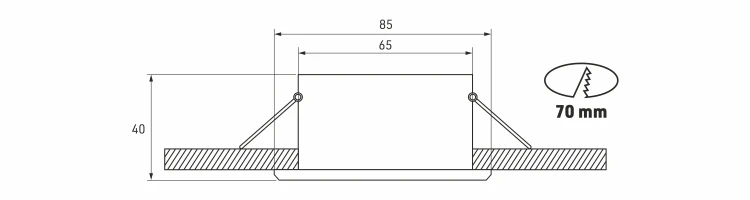 Oprawa Halogenowa Hermetyczna GU10 LED IP44 Podbitka Czarna Wodoszczelna