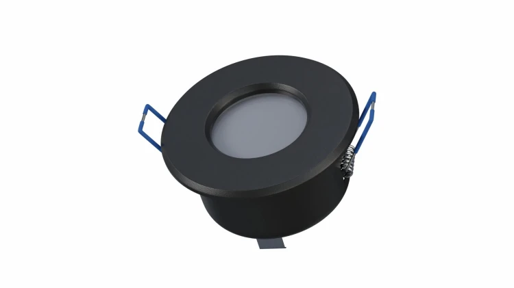 Oprawa Halogenowa Hermetyczna GU10 MR16 LED IP44 Podbitka Czarna Oczko