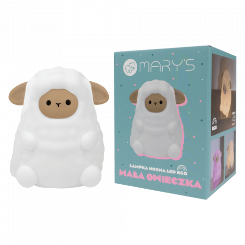 Lampka Nocna LED Dla Dzieci RGB Bezprzewodowa Kolorowa Mała Owieczka USB