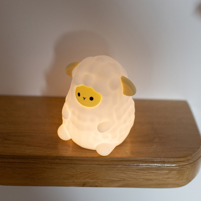 Lampka Nocna LED Dla Dzieci RGB Bezprzewodowa Kolorowa Mała Owieczka USB
