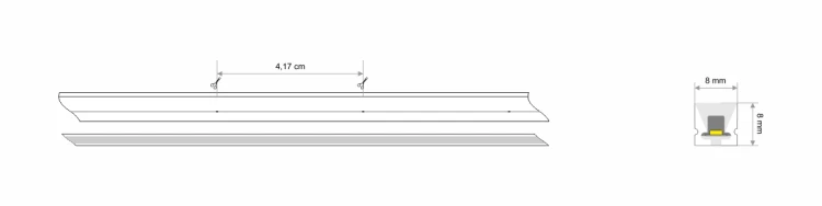 Neon LED Taśma LED Flex 5m 24V 50W 8x8 IP67 Barwa Ciepła Gięki Wodoszczelny