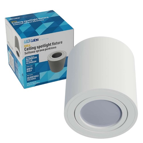 Oprawa Halogenowa Sufitowa Tuba LED GU10 Ruchoma Spot Lampa Natynk Biała
