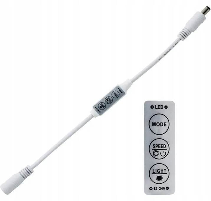 Sterownik Ściemniacz Do Taśmy LED 6A 72W 12V 24V MONO Dotykowy Ściemnianie