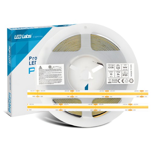 Taśma LED 24V COB 50W 5m Barwa Neutralna 4000K 2640LED Bezpuntkowa Premium